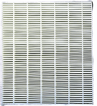 A white rectangular HEPA Filter for AirWorX Air Purifier with evenly spaced horizontal slats, designed for airflow and ventilation, is shown against a plain background filling the entire image.