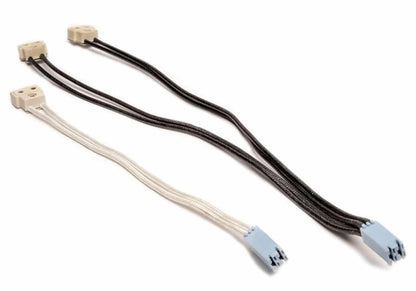 The GEN 4 1000 Bulb Connector Set includes two wiring harnesses with connectors—one with black wires, the other with white—shown on a white background and compatible with EdenPure devices.